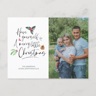 Cartão Postal De Festividades Foto de Natal feliz