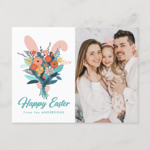 Cartão Postal De Festividades Foto de Páscoa de coelhinhos bonitos