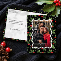 Foto de Quadro de Onda Holly de Natal preto a negr