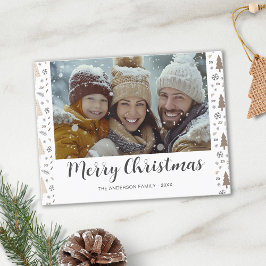 Cartão Postal De Festividades Foto de Script Moderno Feliz Natal