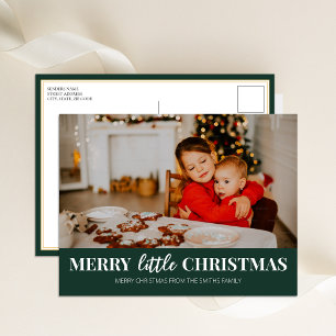 Cartão Postal De Festividades Foto de Script Moderno Verde Verde de Natal feliz