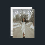 Cartão Postal De Festividades Foto de Tipografia em negrito Natal moderno<br><div class="desc">Cartaz de Natal moderno com "Feliz Natal" em tipografia ousada.</div>