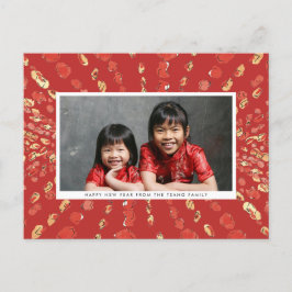 Cartão Postal De Festividades Foto do Ano Novo Lunar Chinês para Lanternas Verme
