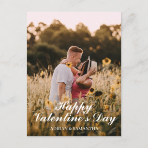 Cartão Postal De Festividades Foto do casal de dia de os namorados Elegante Simp