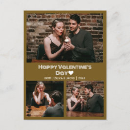 Cartão Postal De Festividades Foto do casal de dia de os namorados Elegante Simp