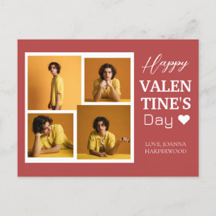 Cartão Postal De Festividades Foto do casal de dia de os namorados Elegante Simp