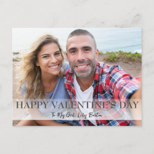 Cartão Postal De Festividades Foto do Casal de dia de os namorados Elegante Simp