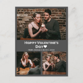 Cartão Postal De Festividades Foto do casal de dia de os namorados Elegante Simp