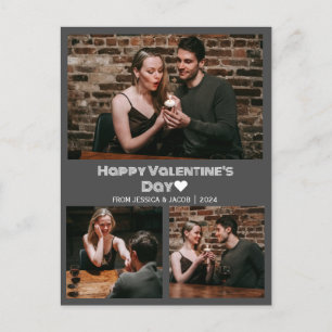 Cartão Postal De Festividades Foto do casal de dia de os namorados Elegante Simp