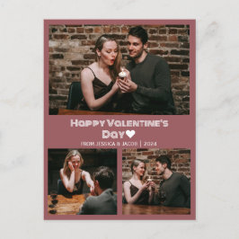 Cartão Postal De Festividades Foto do casal de dia de os namorados Elegante Simp