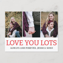 Cartão Postal De Festividades Foto do dia de os namorados de Amor Elegante Simpl