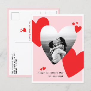 Cartão Postal De Festividades Foto do Feliz dia de os namorados Personalizado Mo