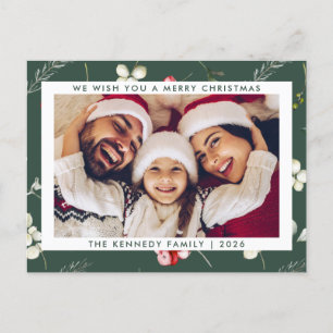 Cartão Postal De Festividades Foto do Moderno Natal, Winter Greenery