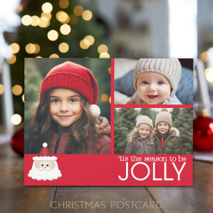 Cartão Postal De Festividades Foto do primeiro Natal do bebê