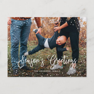 Cartão Postal De Festividades Foto do Script 2 da Neve Moderna