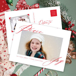 Cartão Postal De Festividades Foto Do Script Vermelho Da Caligrafia Moderna Peac