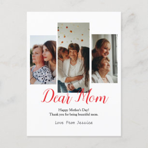 Cartão Postal De Festividades Foto do Simples Elegante Modern Dia de as mães 3