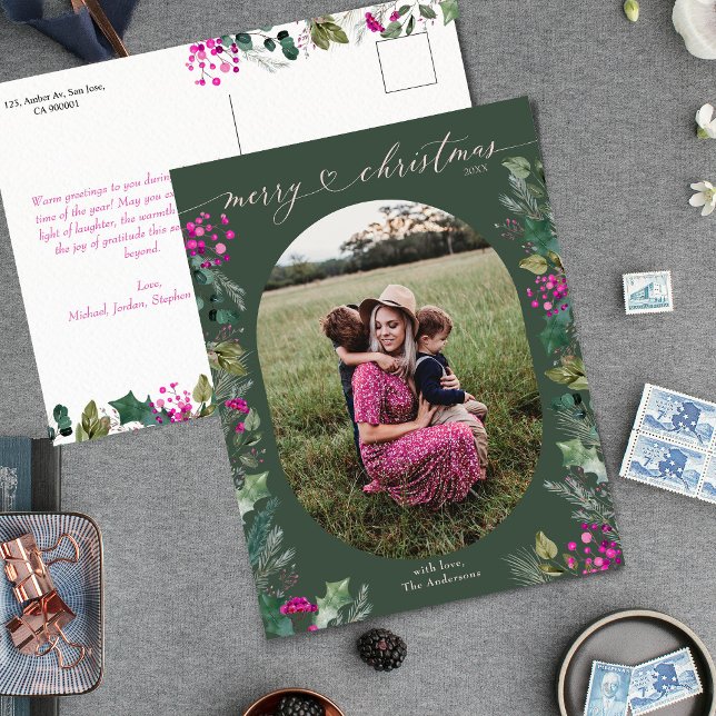 Cartão Postal De Festividades Foto elegante Feliz Natal (Criador carregado)