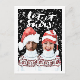 Cartão Postal De Festividades Foto Engraçada, Natal Personalizado, Que Neve