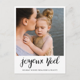 Cartão Postal De Festividades Foto escrita à mão minimalista do roteiro de