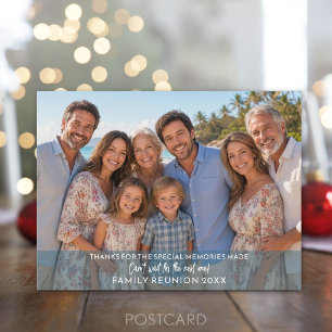 Cartão Postal De Festividades Foto Horizontal ou Reunião de Família Panorâmica