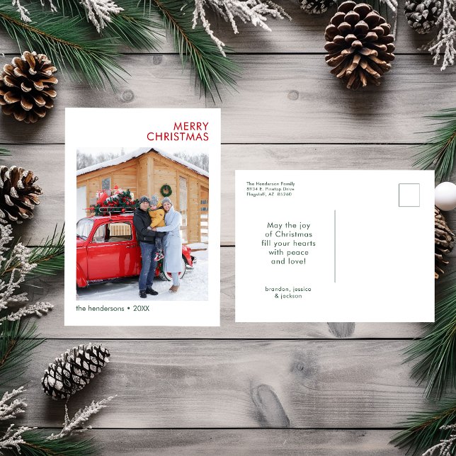 Cartão Postal De Festividades Foto Mínima Feliz Natal (Criador carregado)