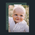 Cartão Postal De Festividades Foto mínima moderna feriado elegante de Natal<br><div class="desc">Folhagem mínima moderna,  festas felizes,  festas de Natal. A mão pintada de eucalipto,  folhagem mínima e coroa rattan moderna dão a este cartão de feriado uma sensação luxuosa. Em verdes clássicos,  castanhos e cinzentos.</div>