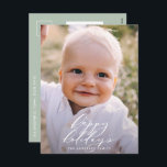 Cartão Postal De Festividades Foto mínima moderna feriado elegante de Natal<br><div class="desc">Folhagem mínima moderna,  festas felizes,  festas de Natal. A mão pintada de eucalipto,  folhagem mínima e coroa rattan moderna dão a este cartão de feriado uma sensação luxuosa. Em verdes clássicos,  castanhos e cinzentos.</div>