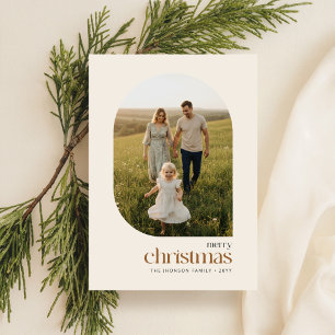 Cartão Postal De Festividades Foto Moderna Simples Feliz Natal Família