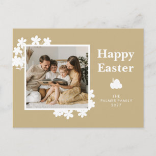 Cartão Postal De Festividades Foto personalizada de família minimalista de Pásco