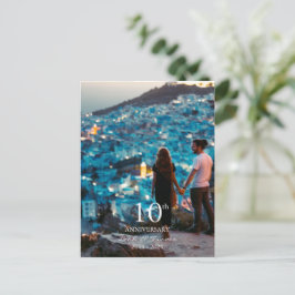 Cartão Postal De Festividades Foto personalizada do aniversário de casamento fon