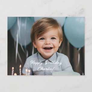 Cartão Postal De Festividades Foto personalizada personalizada família filho fil