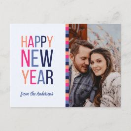 Cartão Postal De Festividades Foto personalizada, tirada, rosa, púrpura, Ano Nov