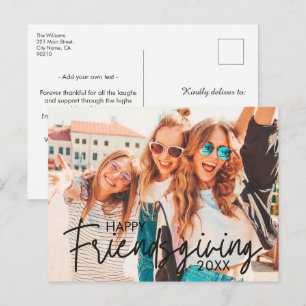 Cartão Postal De Festividades Foto Personalizável do Dia de Ação de Graças dos A