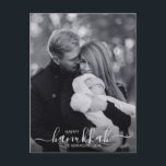 Cartão Postal De Festividades Foto postal de férias Feliz Hanukkah<br><div class="desc">Personalize o texto personalizado acima. Você pode encontrar itens adicionais coordenados em nossa coleção "Presentes de Hanukkah e um Menorá".</div>