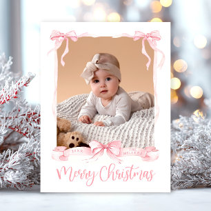 Cartão Postal De Festividades Foto Rosa de Natal