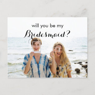 Cartão Postal De Festividades Foto Será Minha Carta De Bridesmaid
