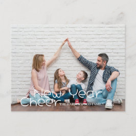 Cartão Postal De Festividades Foto simples do Feliz ano novo moderno Elegante On