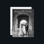 Cartão Postal De Festividades Foto Simples Elegante Natal<br><div class="desc">Cartaz de Natal moderno com um design simples com "Feliz Natal" em um roteiro elegante sobre sua foto favorita.</div>