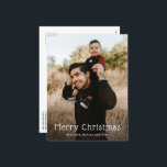 Cartão Postal De Festividades Foto simples Natal moderno<br><div class="desc">Cartão-postal de Natal moderno,  com um design simples com "Feliz Natal" numa fonte serif divertida sobre a sua foto favorita.</div>