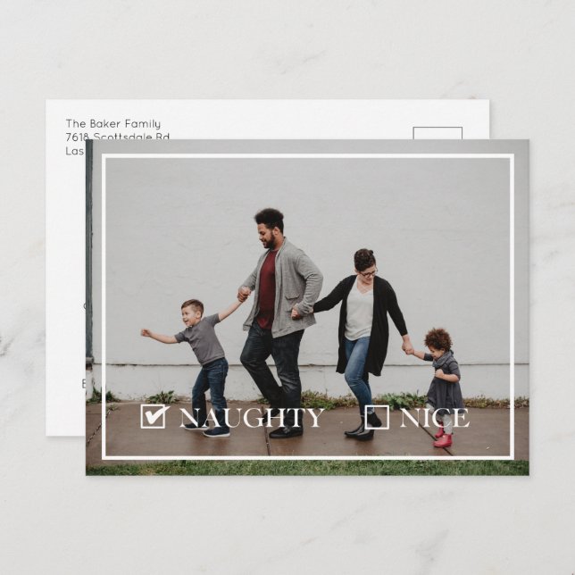 Cartão Postal De Festividades Foto travessa (Frente/Verso)