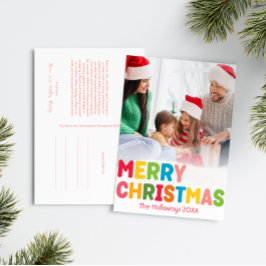 Cartão Postal De Festividades Foto Vertical de Feliz Natal Feliz