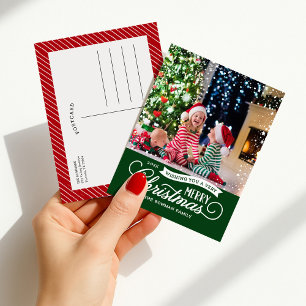 Cartão Postal De Festividades Fotografia com Roteiro de Natal Muito Alegre