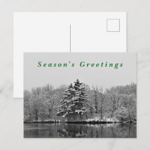 Cartão Postal De Festividades Fotografia da Terra Maravilha Negra e Branca