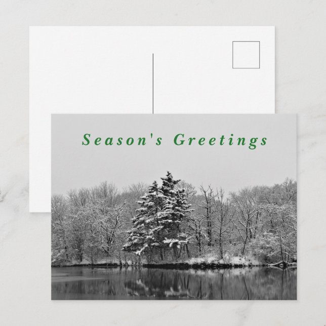 Cartão Postal De Festividades Fotografia da Terra Maravilha Negra e Branca (Frente/Verso)