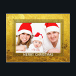 Cartão Postal De Festividades Fotografia I puro Ouro   sua foto e texto<br><div class="desc">Design de Quadro de Ouro de luxo por EDDA Froehlich / EDDArt | Este Quadro de ouros para sua foto é uma bela saudação para todos os feriados. | Para outros designs e produtos,  contacte-me livremente: contact@eddart.de ou consulte aqui: www.zazzle.com/eddartshop*</div>