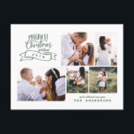 Cartão Postal De Festividades fotografia moderna de natal do melhor natal<br><div class="desc">espalhe a alegria festiva com esta design divertida. apresentando texto ousado de roteiro moderno e colagem de fotos editável para torná-la mais especial. disponível com uma variedade de backers coloridos incluindo preto,  vermelho,  verde,  azul e muito mais para se adequar ao seu tema.</div>