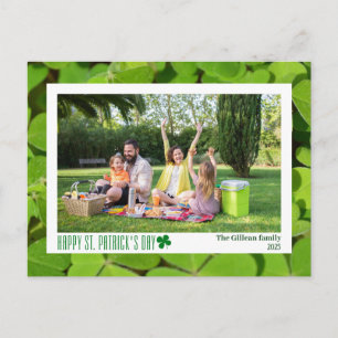 Cartão Postal De Festividades Fotos da família de trevos simples do dia de São P