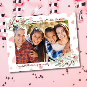 Cartão Postal De Festividades Fotos Festivas de Natal com Folhas de Azevinho e C