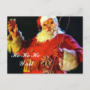 Cartão Postal De Festividades Fox Is Another Santa, Ho Ho Ho